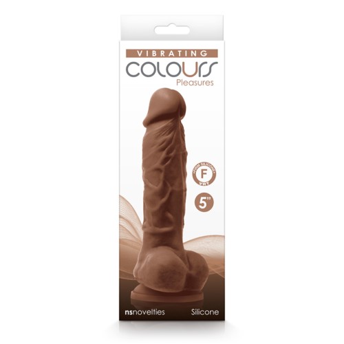 Colours Pleasure Vibrating Dildo Brown