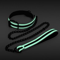 GLO Bondage Collar & Leash for BDSM Play