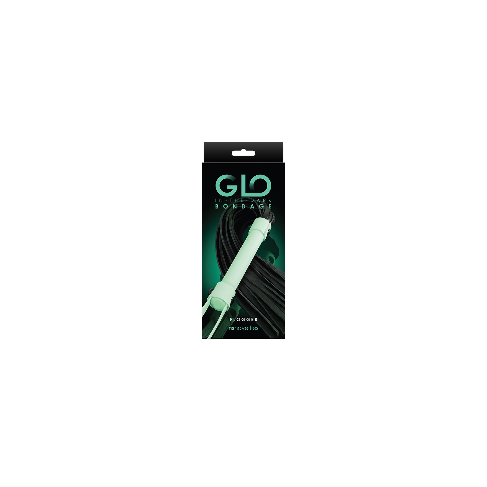 GLO Bondage Flogger Green - Unique Glow-in-the-Dark Design