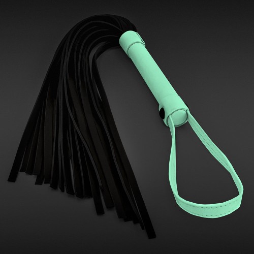 GLO Bondage Flogger Green - Unique Glow-in-the-Dark Design