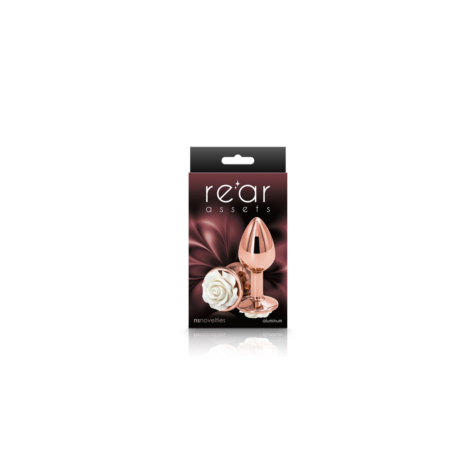 Rear Assets Rose Anal Plug Small White