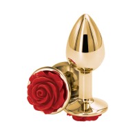 Rear Assets Rose Anal Plug Small - Chrome-Plated Design