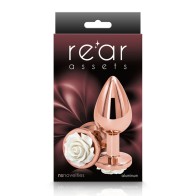 Rear Assets Medium Rose Anal Plug - Elegant Design