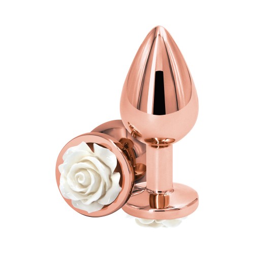 Rear Assets Medium Rose Anal Plug - Elegant Design