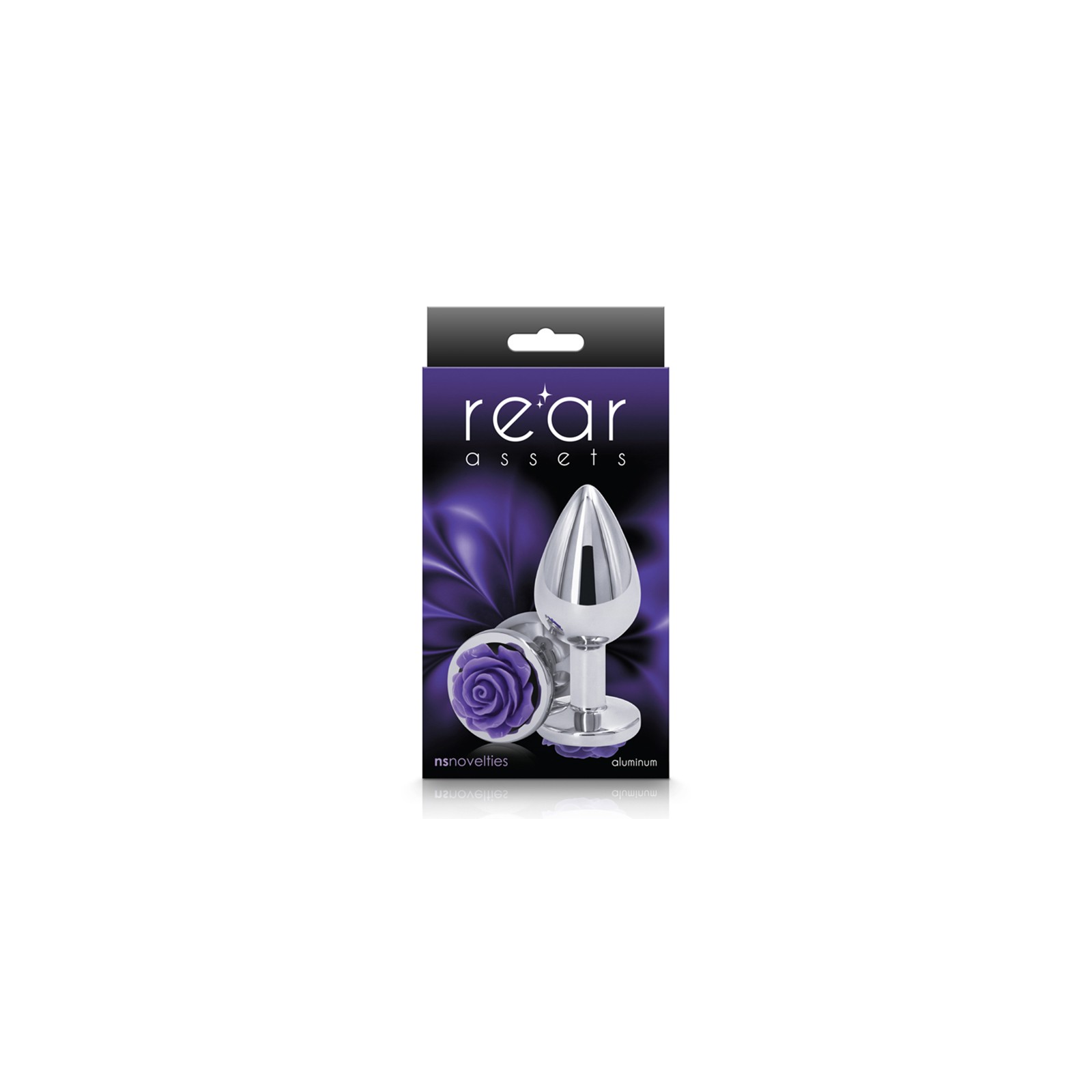 Rear Assets Medium Purple Rose Anal Plug