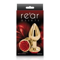 Rear Assets Rose Anal Plug Medium Red - Enhance Your Play