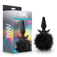 Anal Adventures Rabbit Tail Plug Black