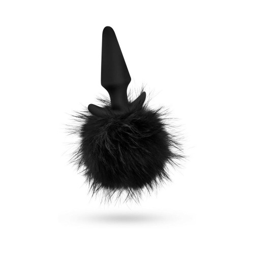 Anal Adventures Rabbit Tail Plug Black