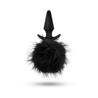 Anal Adventures Rabbit Tail Plug Black