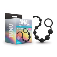 Anal Adventures Pérolas Analíticas de Silicona 10 Negras