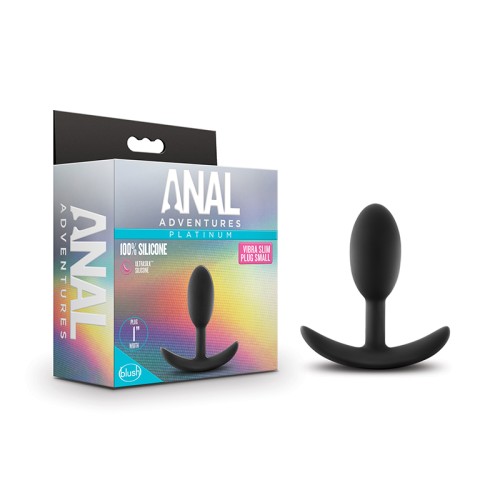 Anal Adventures Weighted Vibra Slim Plug - Small Black