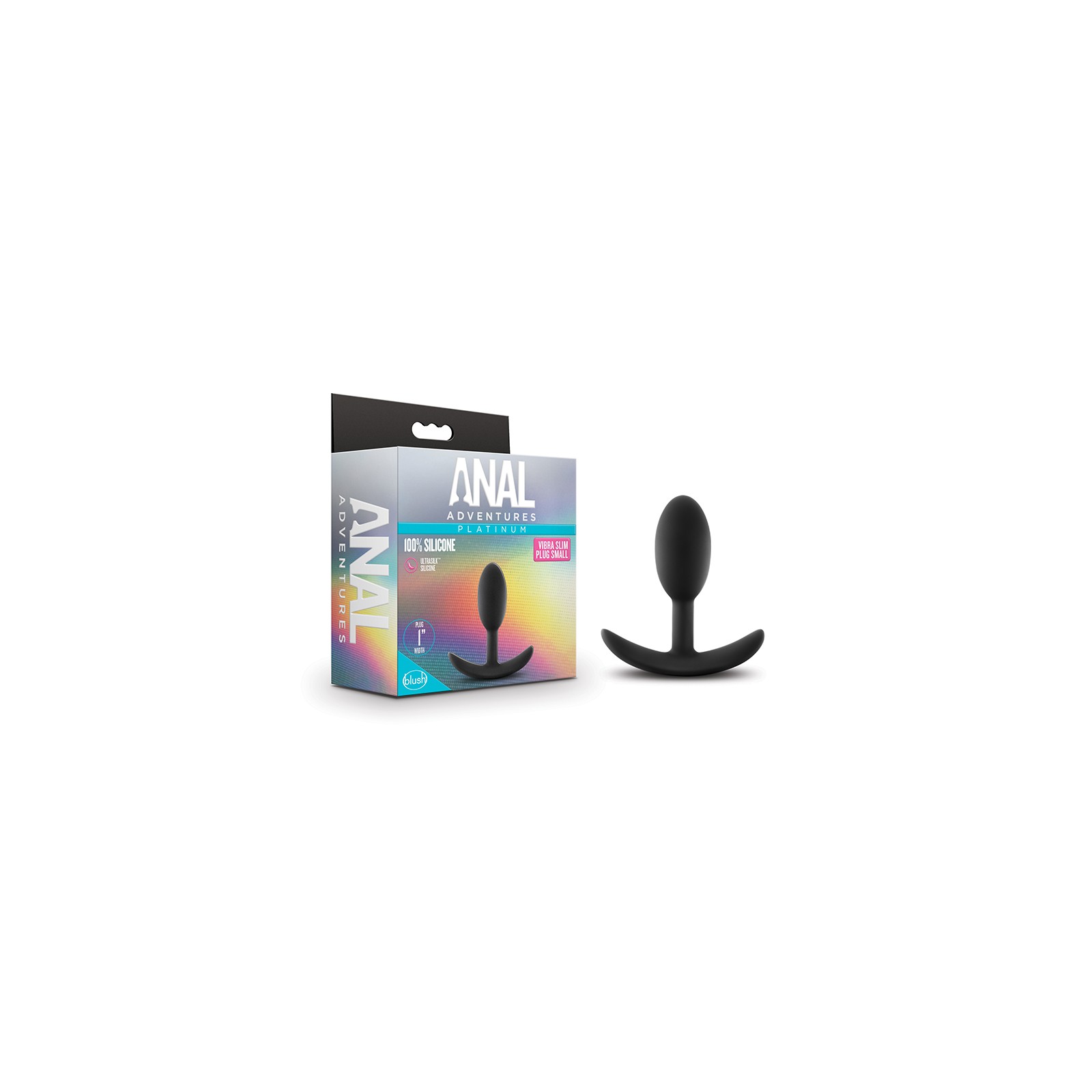 Plug Vibra Slim Ponderado Anal Adventures - Pequeño Negro