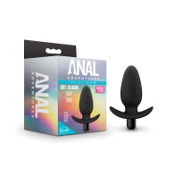 Anal Adventures Platinum Vibrating Saddle Plug - Black