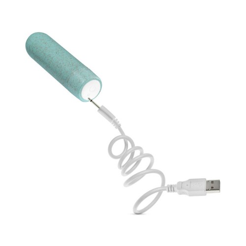 Gaia Eco Rechargeable Bullet Vibrator Aqua - Eco-Friendly Pleasure