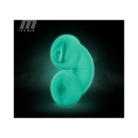 M for Men Stroker Doble Problema que Brilla en la Oscuridad Beige