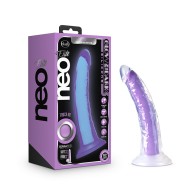 Dildo Neo Elite Brilloso en la Oscuridad Morado