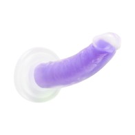 Dildo Neo Elite Brilloso en la Oscuridad Morado