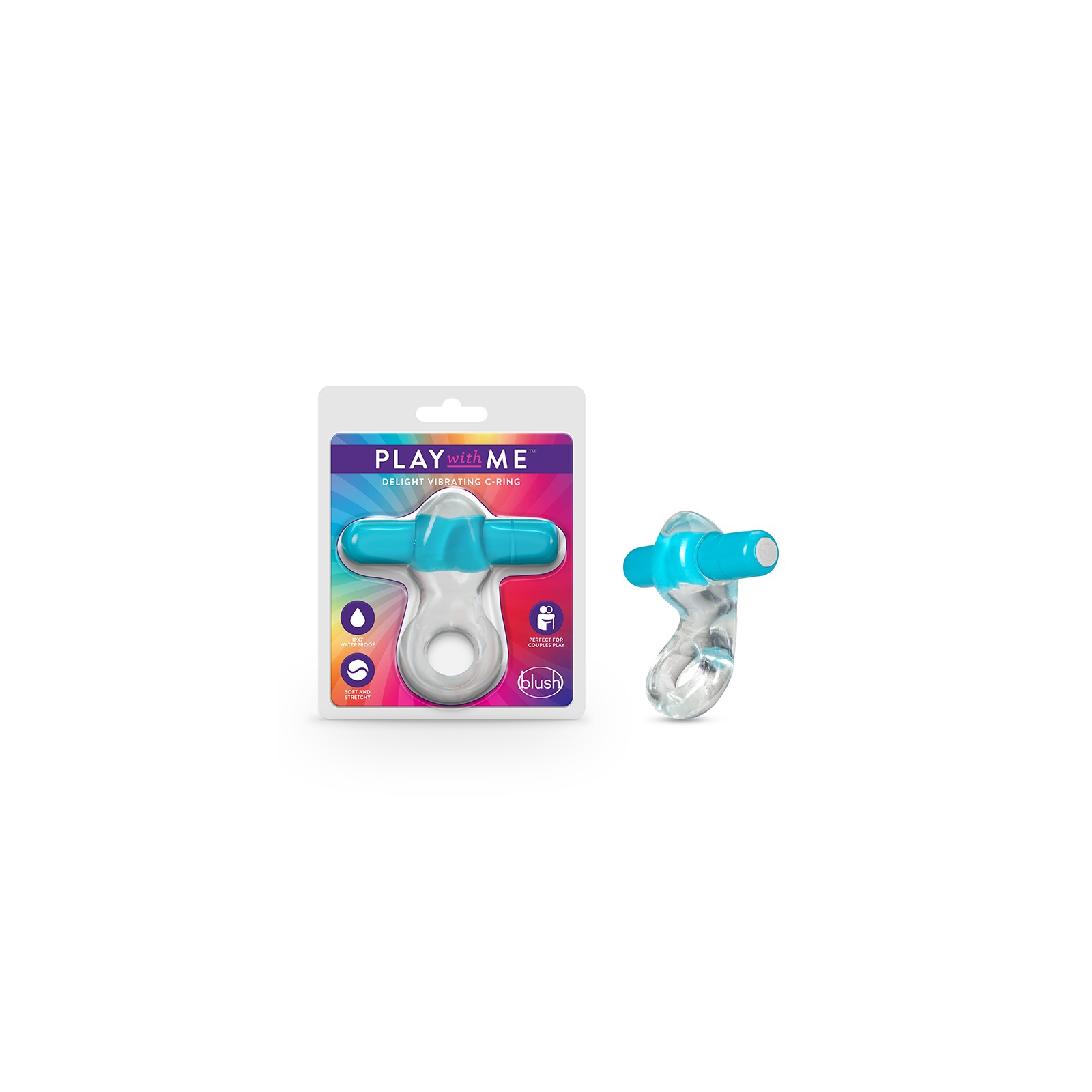 Play with Me Delight Vibrating C-Ring Blue