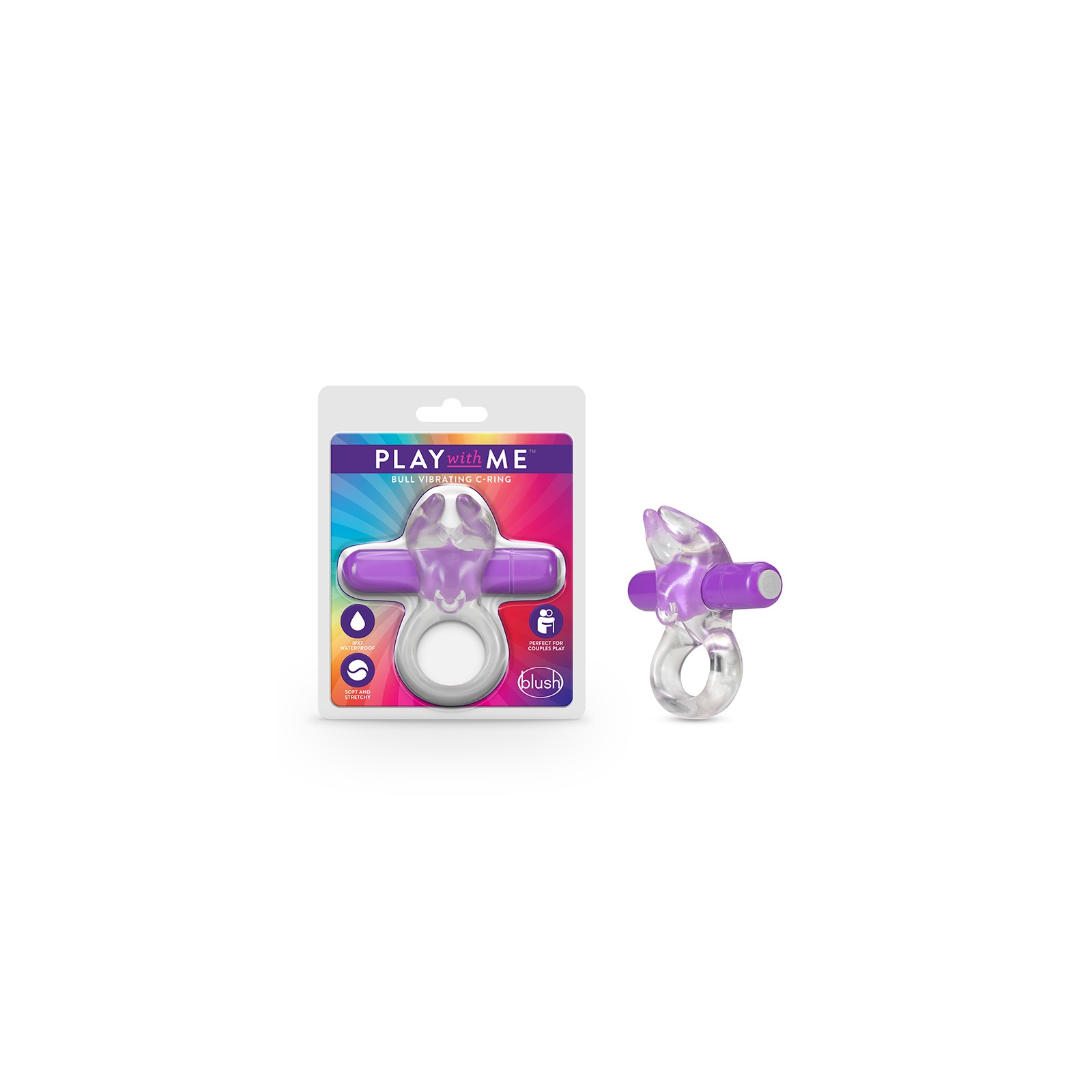 Play with Me Bull Vibrador C-Ring Morado