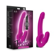 Dildo Strapless Temptasia Estella de Silicona con Vibrador Bullet Rosa