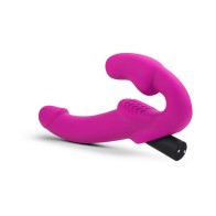 Dildo Strapless Temptasia Estella de Silicona con Vibrador Bullet Rosa