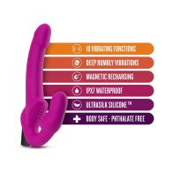 Dildo Strapless Temptasia Estella de Silicona con Vibrador Bullet Rosa