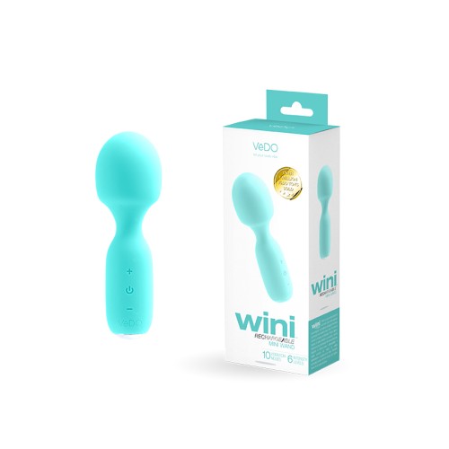 Vedo Wini Rechargeable Mini Wand - Tease Me Turquoise