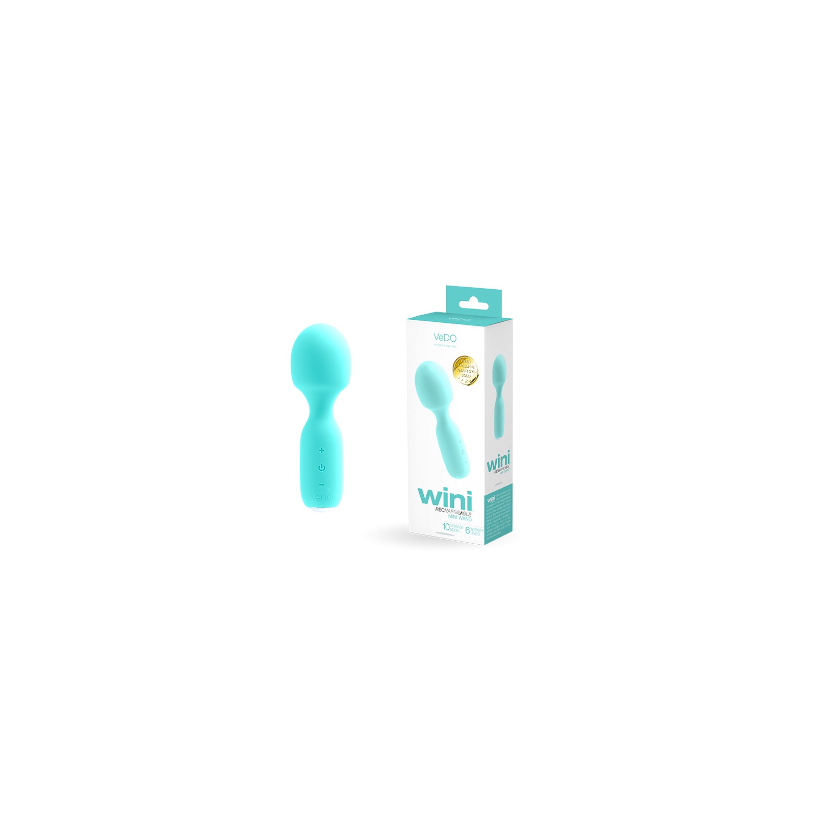 Vedo Wini Rechargeable Mini Wand - Tease Me Turquoise