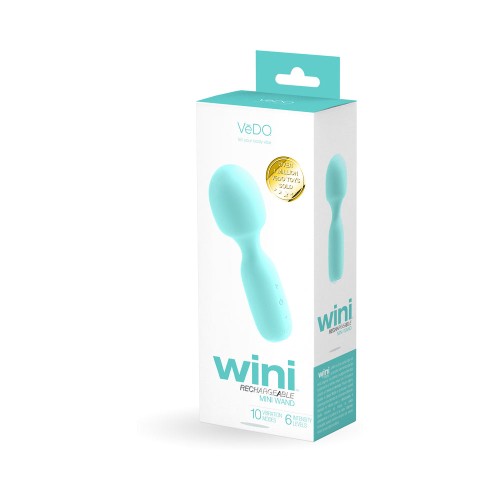 Vedo Wini Rechargeable Mini Wand - Tease Me Turquoise