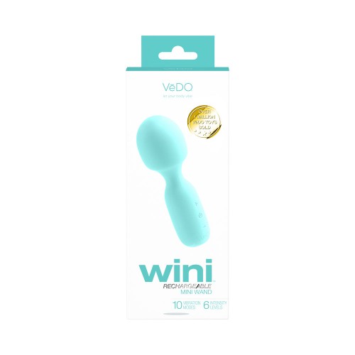 Vedo Wini Rechargeable Mini Wand - Tease Me Turquoise