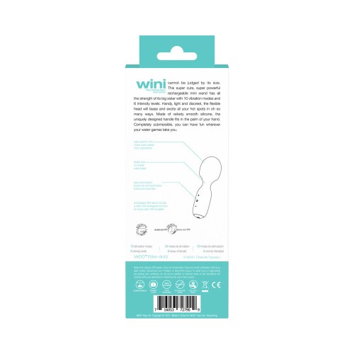 Vedo Wini Rechargeable Mini Wand - Tease Me Turquoise