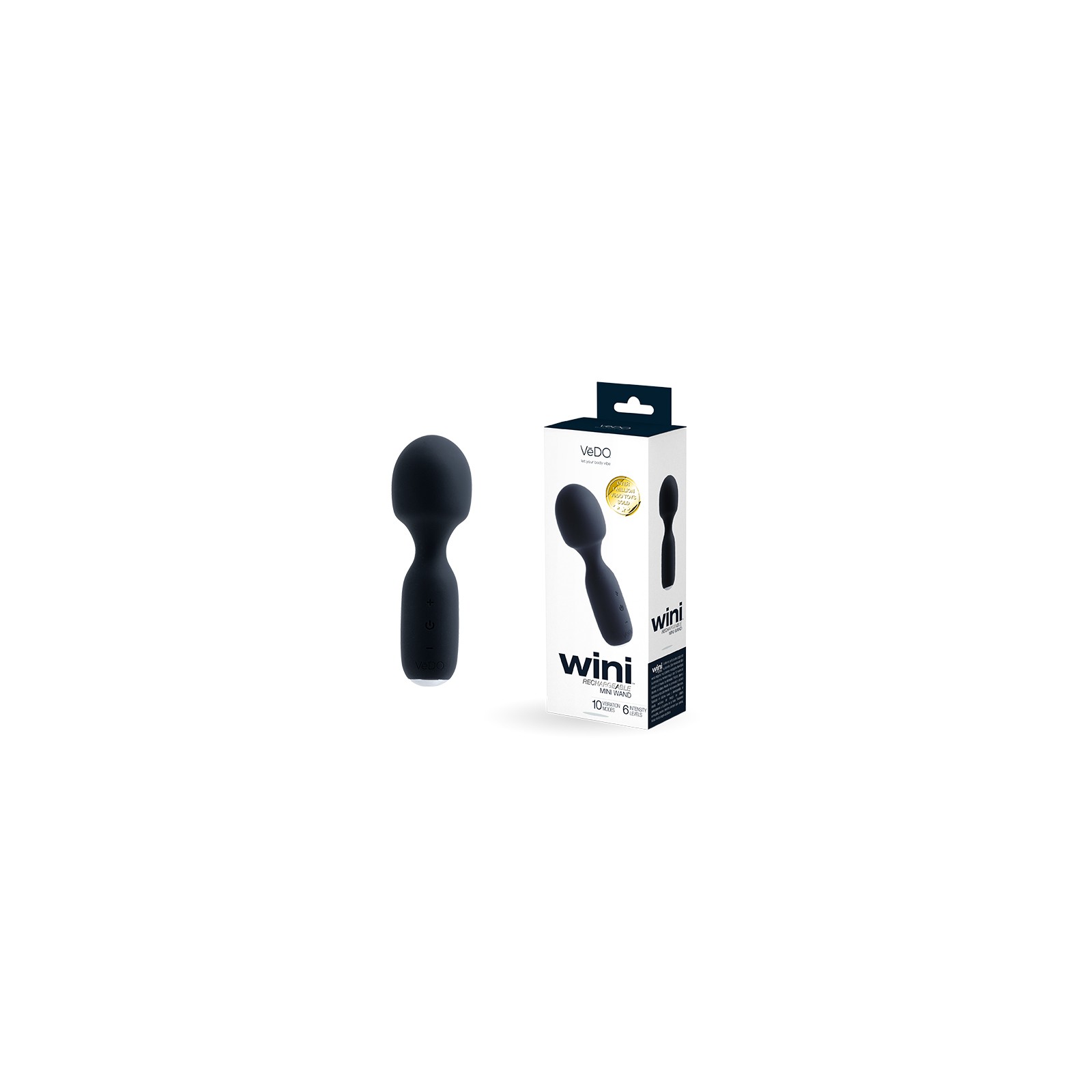 Vedo Wini Rechargeable Mini Wand Just Black