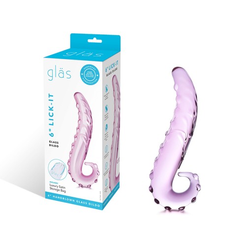 Dildo de Cristal Lick-It Rosa - Placer Definitivo