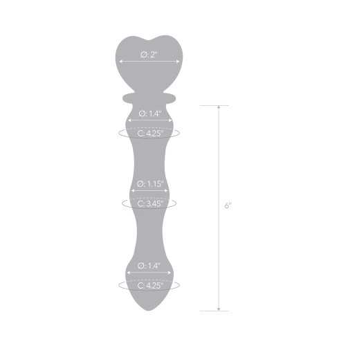 Glas Sweetheart Glass Dildo with Pink Heart Handle