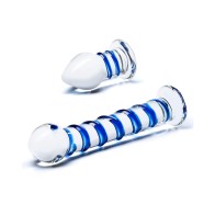 Set de Dildo de Cristal y Plug Anal Glas para Estimulación Dual