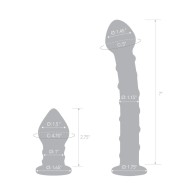 Set de Dildo de Cristal y Plug Anal Glas para Estimulación Dual