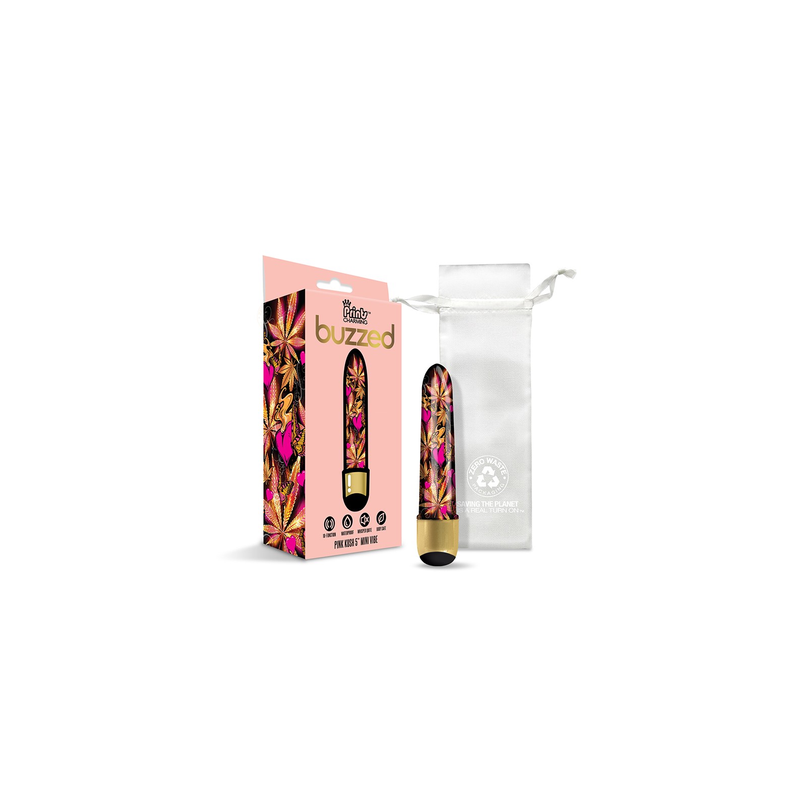 Mini Vibrador Prints Charming Buzzed - Pink Kush