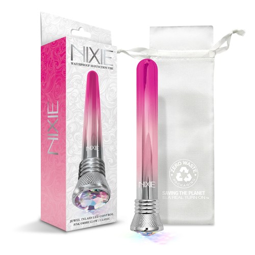 Vibrador Clásico Impermeable Nixie de 10 Funciones - Rosa Ombre