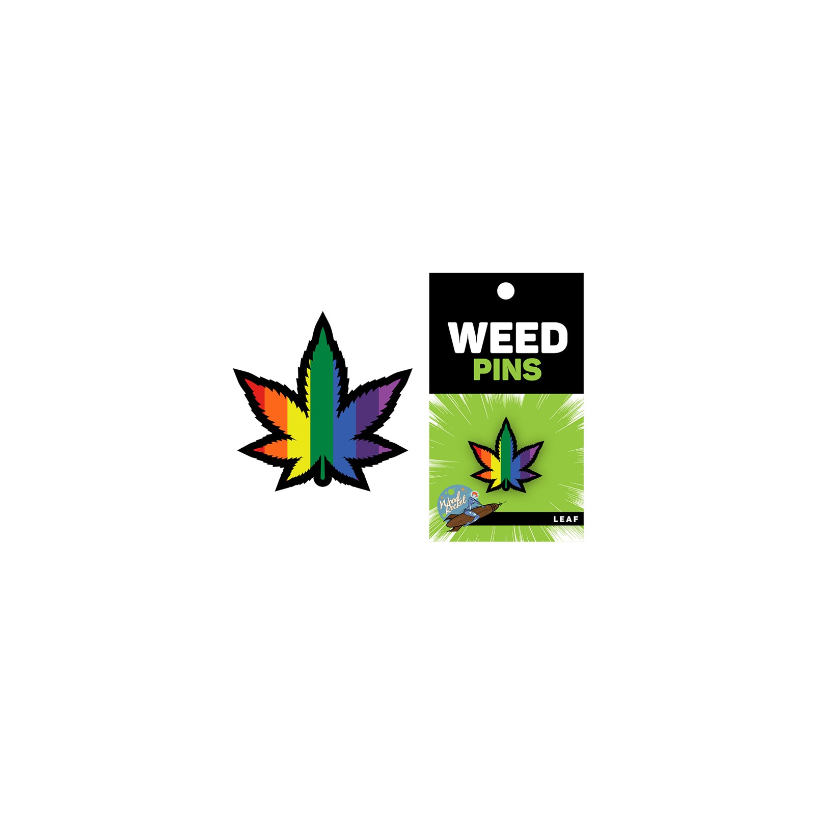 Weed Pin Rainbow Marijuana Leaf - Perfect Accessory for Cannabis Lovers