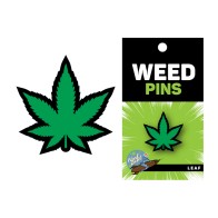 Pin de Enamel Verde Hoja de Marihuana: Accesorio Divertido de Cannabis