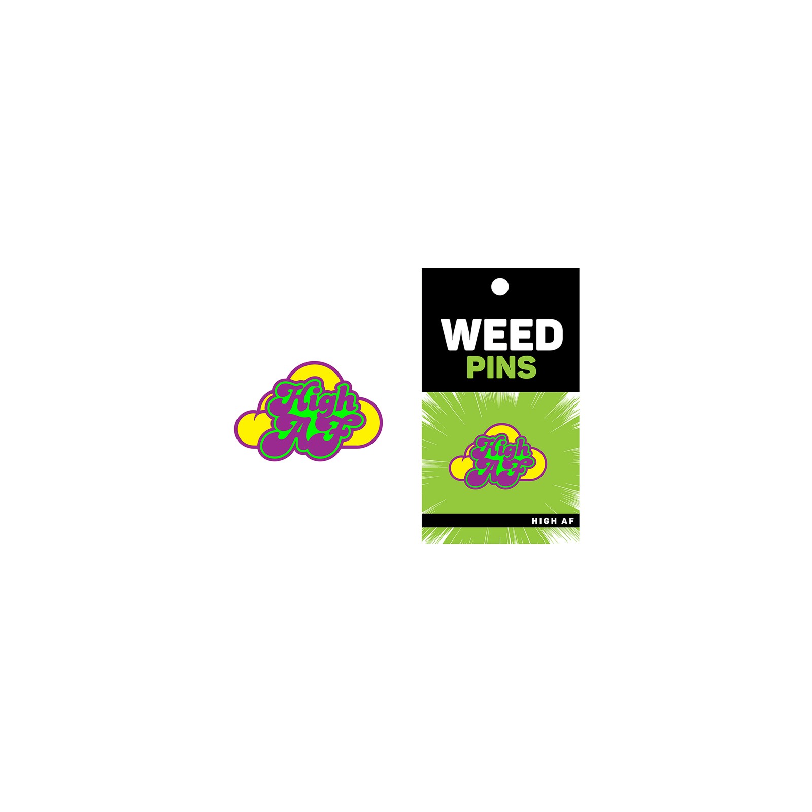 Pin de Hierba High AF - Accesorio Divertido de Cannabis