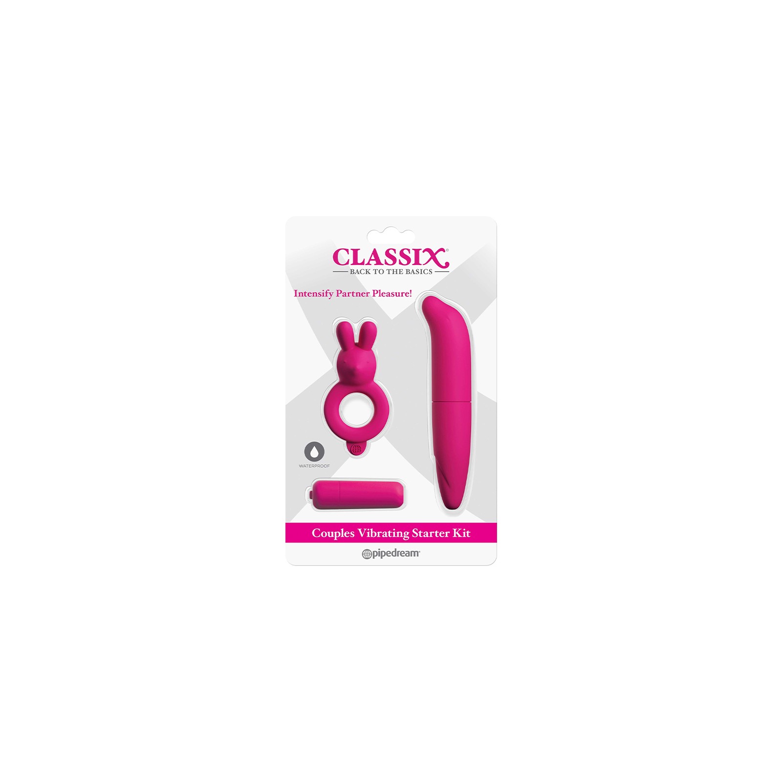 Pipedream Classix Couples Vibrating Starter Kit Pink