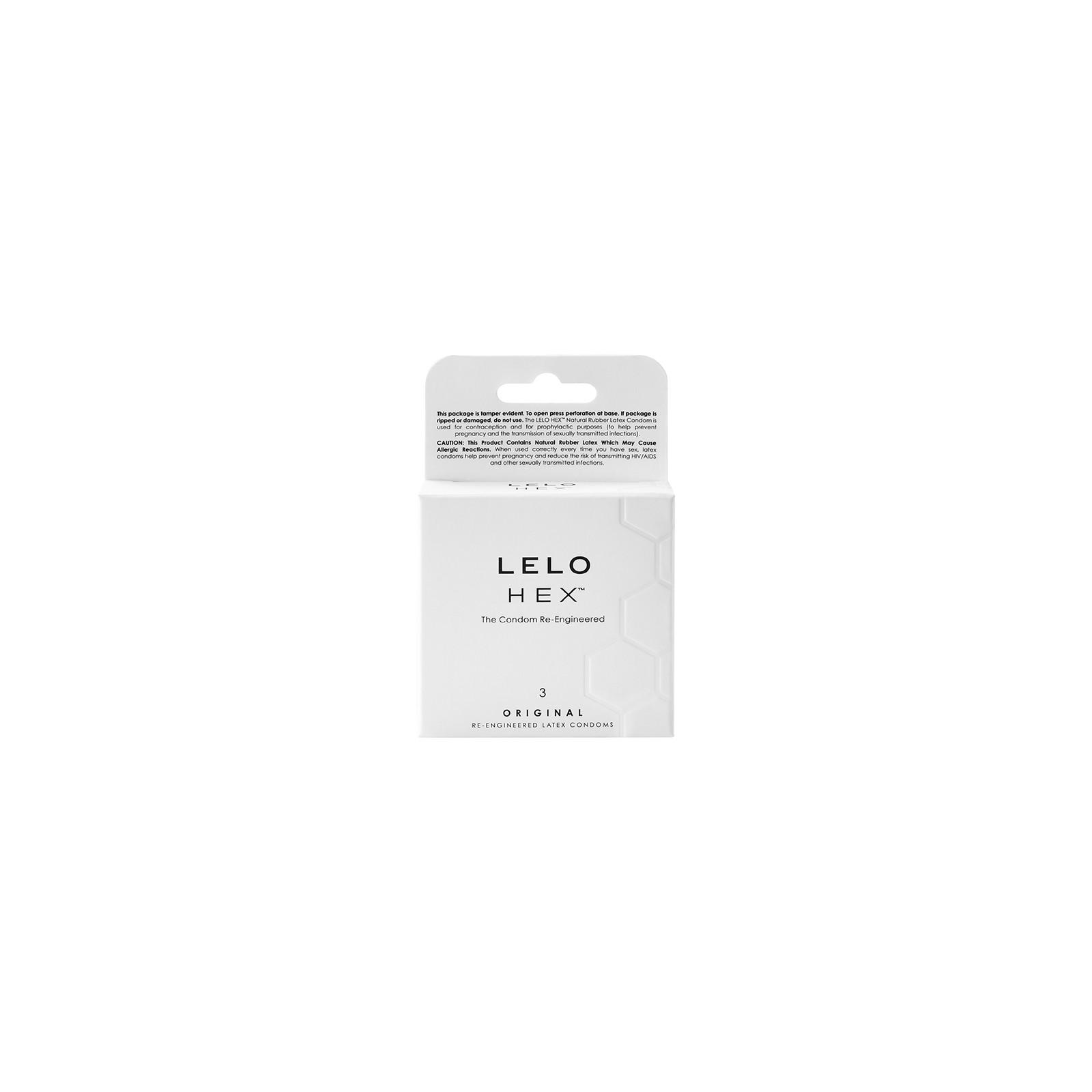 LELO HEX Original Lubricated Latex Condoms 3-Pack