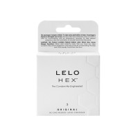 Condones de látex lubricados LELO HEX Original 3-pack