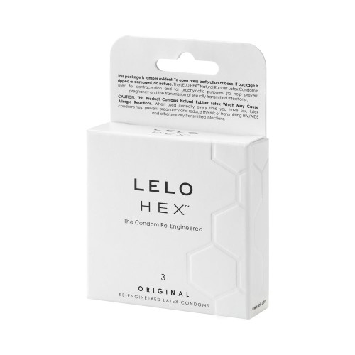 Condones de látex lubricados LELO HEX Original 3-pack