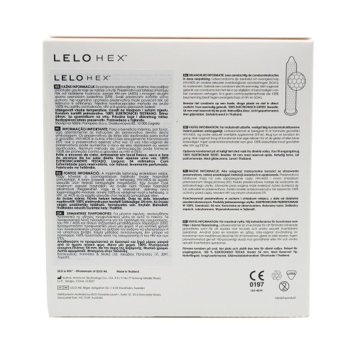 LELO HEX 36-Pack Lubricated Latex Condoms