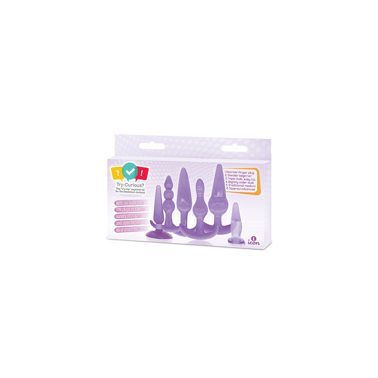 Try-Curious Anal Plug Kit Purple