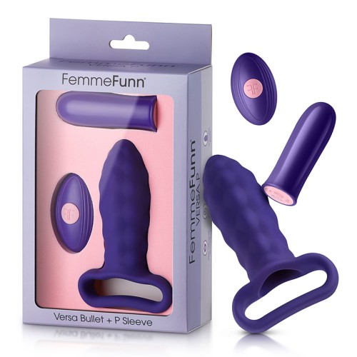 Vibrador Bullet FemmeFunn Versa P con Manga Texturizada