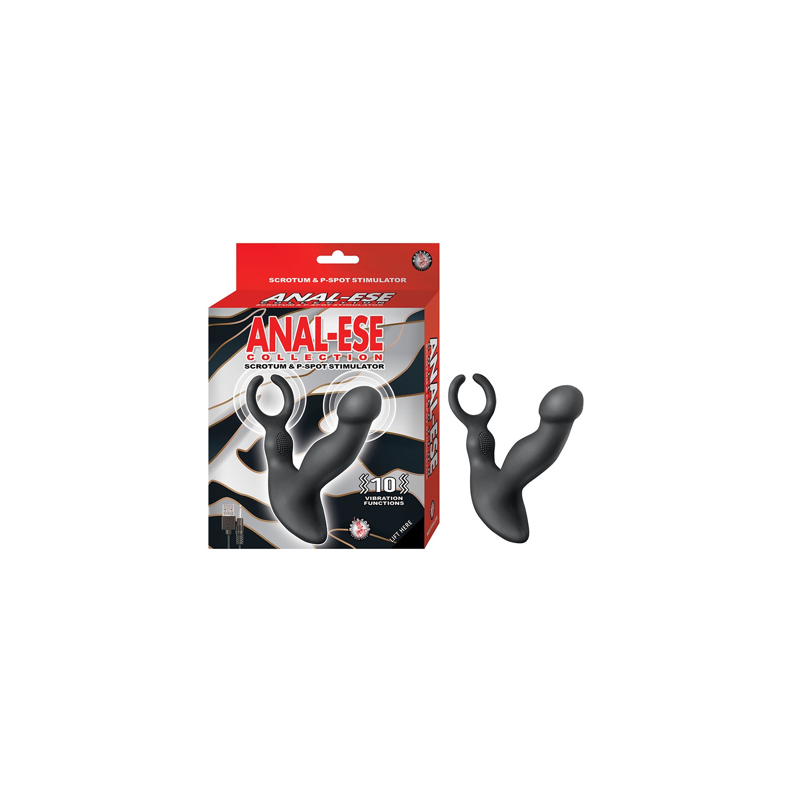 Anal-Ese Collection Scrotum & P-Spot Stimulator - Black