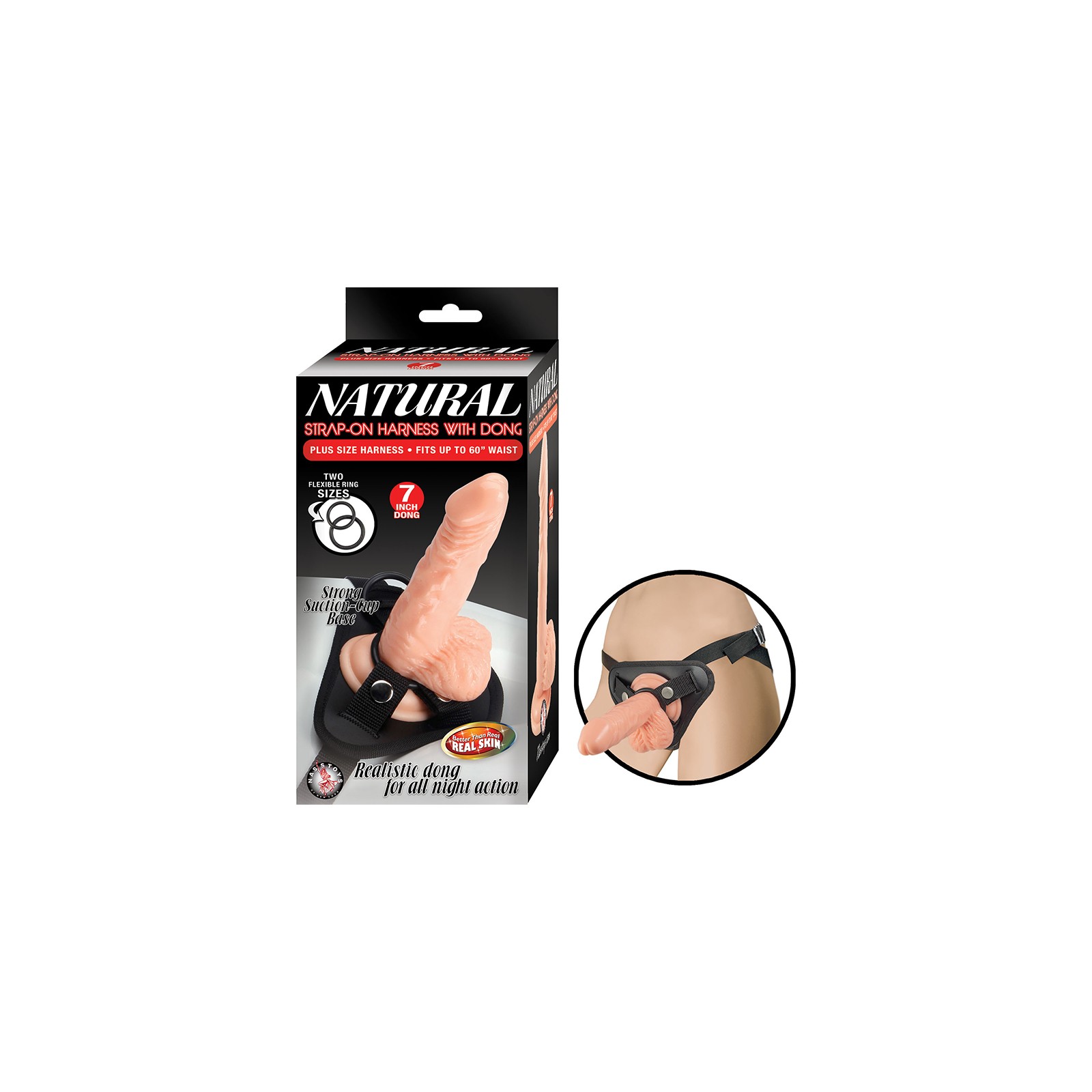 Natural Strap-On Harness with Realistic Dong